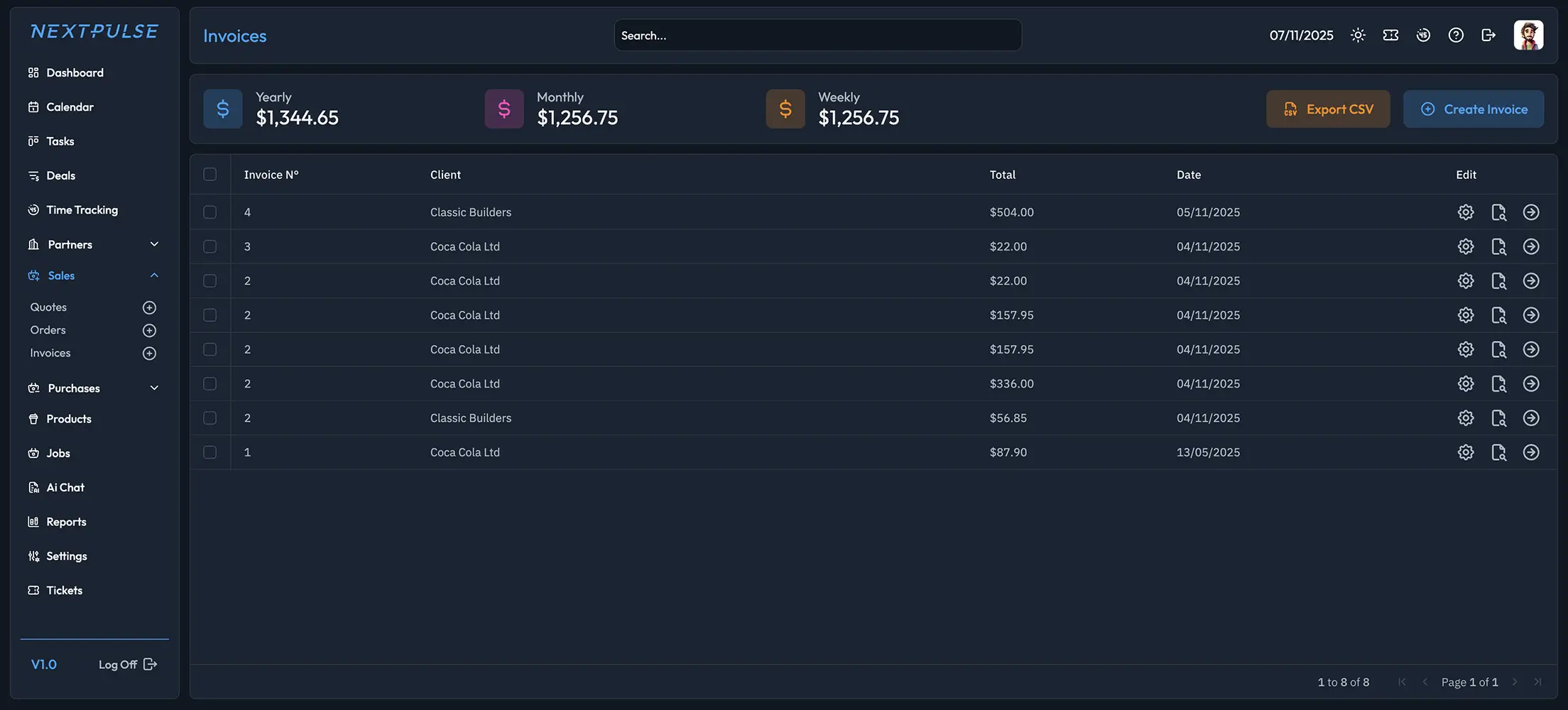 Nextpulsecrm Invoices